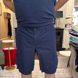 Men's Navy Cargo Shorts 10.5” inseam